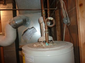 Hot water heater draft hood