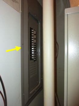 Hidden electrical panel in a new house